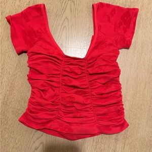 Red Ruched Women's Top Free People